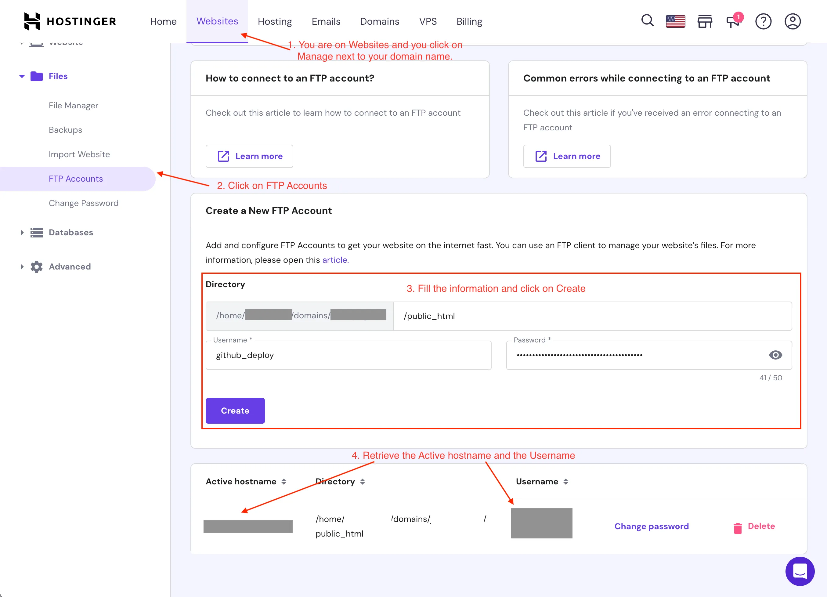 Continous deployment on Hostinger using Github pages